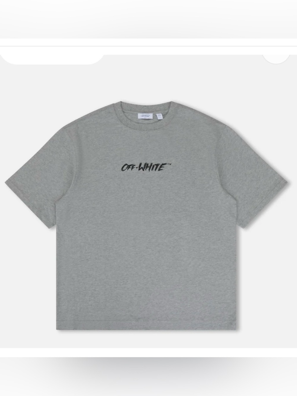 NWT Off-White Skate Fit Short Sleeve Chalk Arrow Tee in Heather Grey